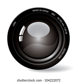 Black photographic lens.