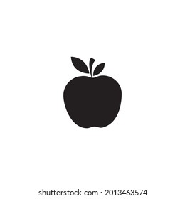 Black Pictogram Apple icon vector illustration, Simple Black Apple Silhouette vector icon isolated on white background. Apple Symbol Fruit Pictogram