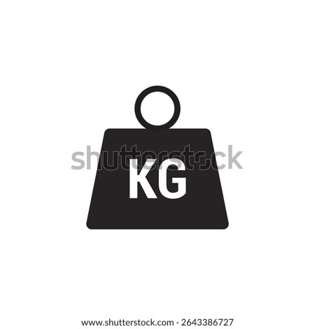 A black pictogram of a kilogram weight.