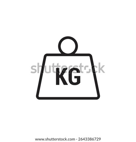 A black pictogram of a kilogram weight.
