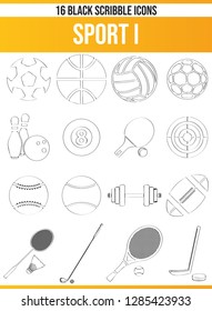 Black pictograms / icons about sport. This icon set is perfect for creative people and designers who need the theme of sports in their graphic designs.
