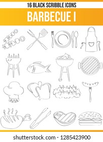 Black pictograms / icons on barbecue. This icon set is perfect for creative people and designers who grill the issue and need BBQ in their graphic designs.
