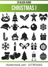 Black pictograms / icons on Christmas. This icon set is perfect for creative people and designers who need the Christmas theme in their graphic designs.
