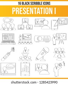 Black pictograms / icons on the conference. This icon set is perfect for creative people and designers who need the subject presentation in their graphic designs.
