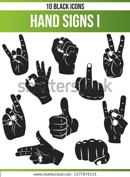 Black Pictograms Icons On Hand This Stock Vector Royalty Free