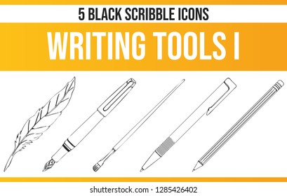 Black pictograms / icons on writing. This icon set is perfect for creative people and designers who need the theme of poetry in their graphic designs.
