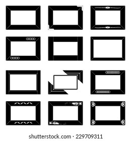 Black picture frame set