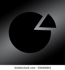 Black Pie chart - business statistics. Vector illustration. percent