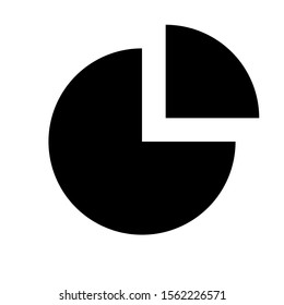 Black Pie Chart Icon Symbol