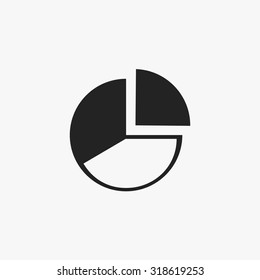 Black Pie Chart icons set. Vector Illustration eps10. 