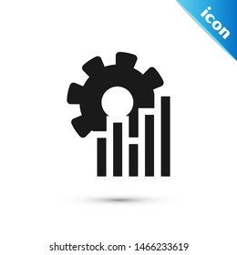 Black Pie chart infographic icon isolated on white background. Diagram chart sign.   Vector Illustration
