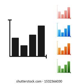 Black Pie chart infographic icon isolated on white background. Diagram chart sign. Set icons colorful. Vector Illustration Black Pie chart infographic icon isolated on white background. Diagram chart sign. Set icons colorful. Vector Illustration