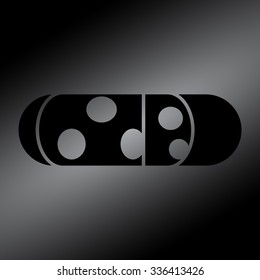 Black Piece of cheese isolated 