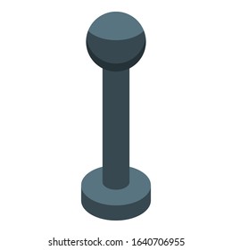 Black piercing icon. Isometric of black piercing vector icon for web design isolated on white background