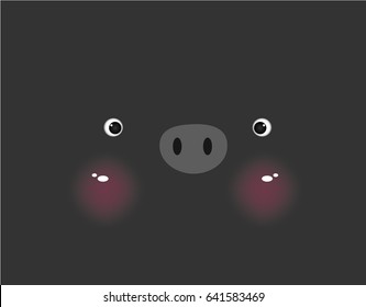 black pig face background