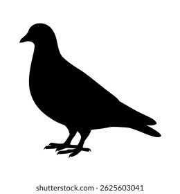 ilustração vetor de silhueta de pombo preto, perfeito para design gráfico e outros projetos criativos 100