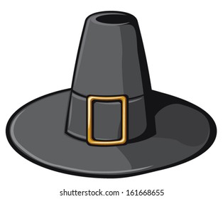 black pilgrim hat