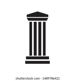 Black Pillar Icon Logo Vector