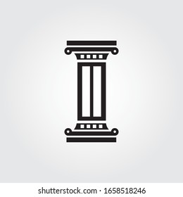 Black pillar logo icon design. vector illustration