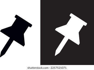Black Pin Icon vector design 