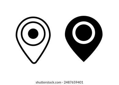 black Pin icon vector. Location icon symbol . location point, perfect for symbols and more