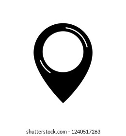 Black Pin map. Gps Point. Location icon Eps10
