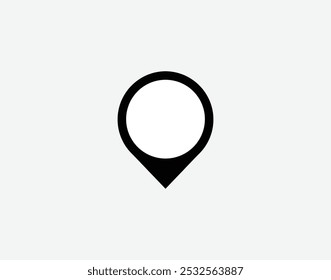 Marcador negro del perno con el punto blanco aislado en el perno blanco de la ubicación del icono del mapa de la ubicación del fondo