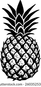 black pineapple silhouette without background