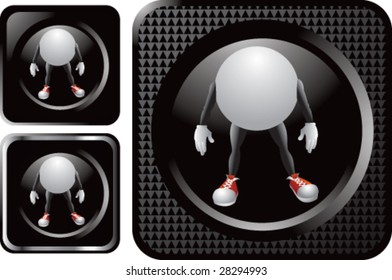black ping pong man web button