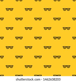 Black pinhole glasses pattern seamless vector repeat geometric yellow for any design
