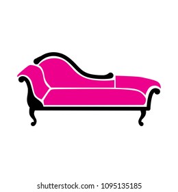 Black And Pink Antique Sofa, Logo Element