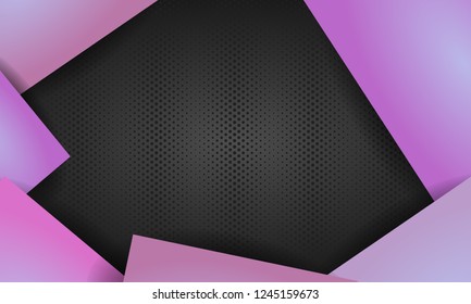 black and pink background overlap dimension grey vector illustration message board for text and message design modern website