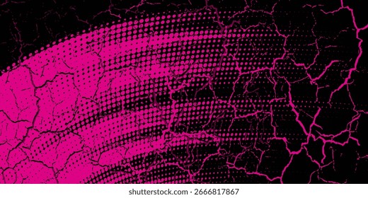 black pink brush pattern car sticker banner sporty abstract line pink black color combination grunge brush pattern modern motorsport racing design	
