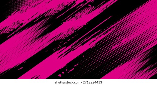 black pink brush pattern car sticker banner sporty abstract line pink black.