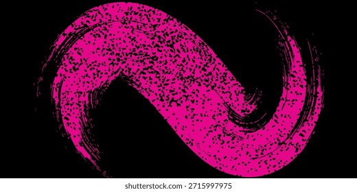 Etiqueta engomada del coche del modelo del cepillo negro y rosado, Anuncio deportivo, líneas abstractas, combinación de color negro y rosado, modelo del cepillo del grunge.