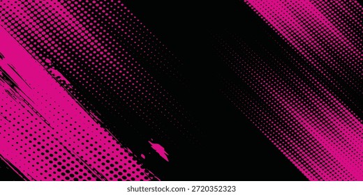 Etiqueta engomada rosada negra del coche del modelo del cepillo, Anuncio, líneas abstractas deportivas, combinación rosada negra del color, eps 10