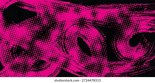 Negro Pincel de color rosa Patrón de coche Etiqueta engomada Anuncio Deportivo Línea abstracta Rosa Combinación de color negro Patrón de pincel grunge Diseño de carreras de automovilismo moderno