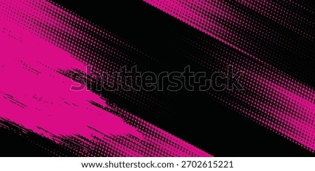 Black pink brush pattern car sticker, banner, sporty abstract lines, black pink color combination, eps 10
