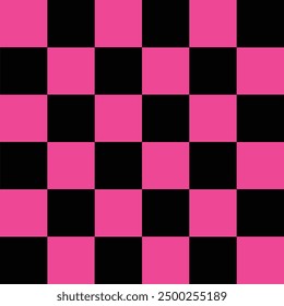 Black and pink checkered seamless geometric pattern. Suitable for use as wallpaper, book covers, etc.