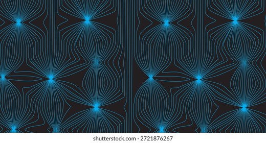 Fondo de Vector de color negro y rosa con adorno de patrón circular repetido en la parte superior aislado en Plantilla cuadrada. Fondo de Fondo de pantalla degradado púrpura fresco con concepto simple. 