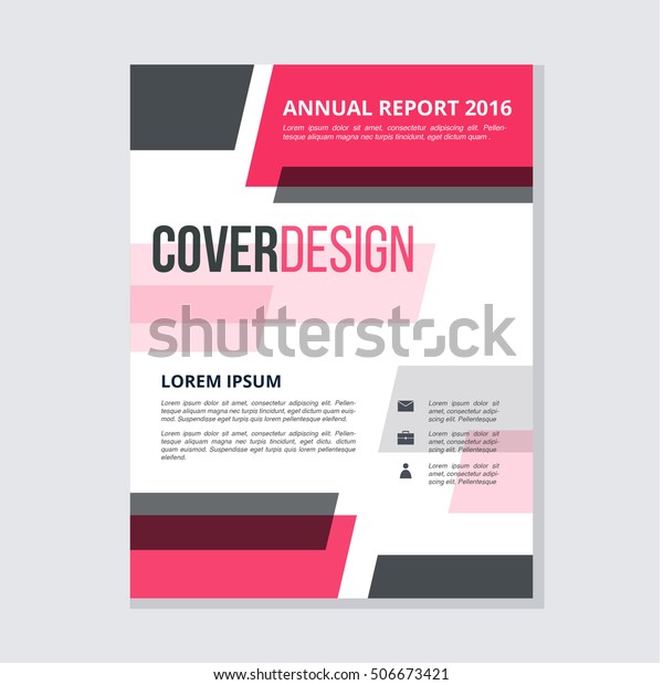 Black Pink Cover Design Layout Template Stock Vector (Royalty Free ...