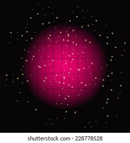 Black pink Dots grid background vector 