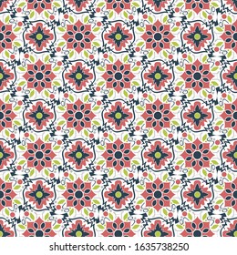 black, pink, green ribbons, abstract shapes, circles of different sizes, plant elements are arranged in a certain order on a light background. art seamless pattern. vector