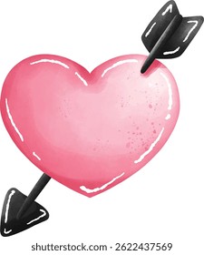 black pink heart, love symbol, Valentine day.
