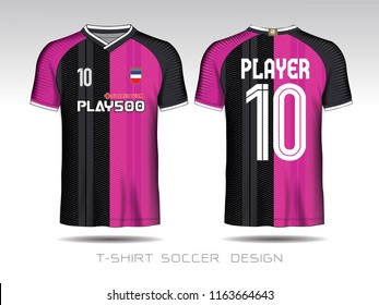black and pink soccer jerseys