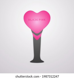 Black Pink Lightstick Vector Illustration