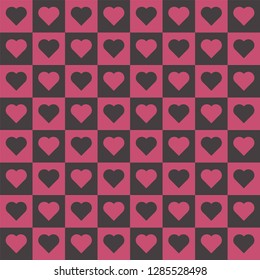 Black Pink Love/Heart Pattern Seamless
