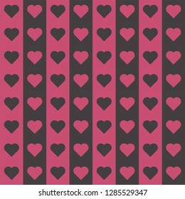 Black Pink Love/Heart Pattern Seamless