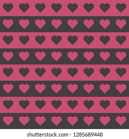 Black Pink Love/Heart Pattern Seamless