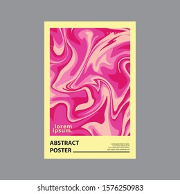 Black Pink Marble Liquid Poster Vector Template, Brochure, flyer